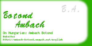 botond ambach business card